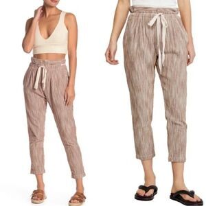 Revolve Free People Light at Sunrise Crop Pants (gray belt version)